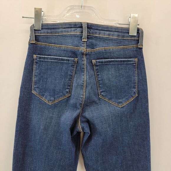 L'Agence Jeans Womens 24 Skinny Mid Rise Zip Hem Designer Sexy USA Medium Wash - Picture 4 of 9